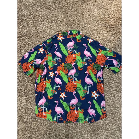 MLB Houston Astros Genuine Merchandise Flamingo Button Down Shirt 2XL - Picture 3 of 3